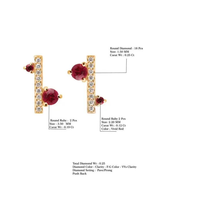 Flawless Diamond Vine Ear climbers, Earring For Gift - Image 2