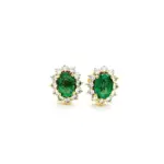 Diamond And Emerald Earring Studs - Image 5