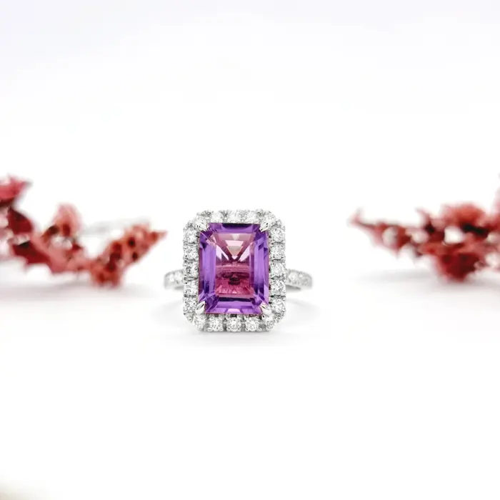 Amethyst With Diamond Ring - Image 9